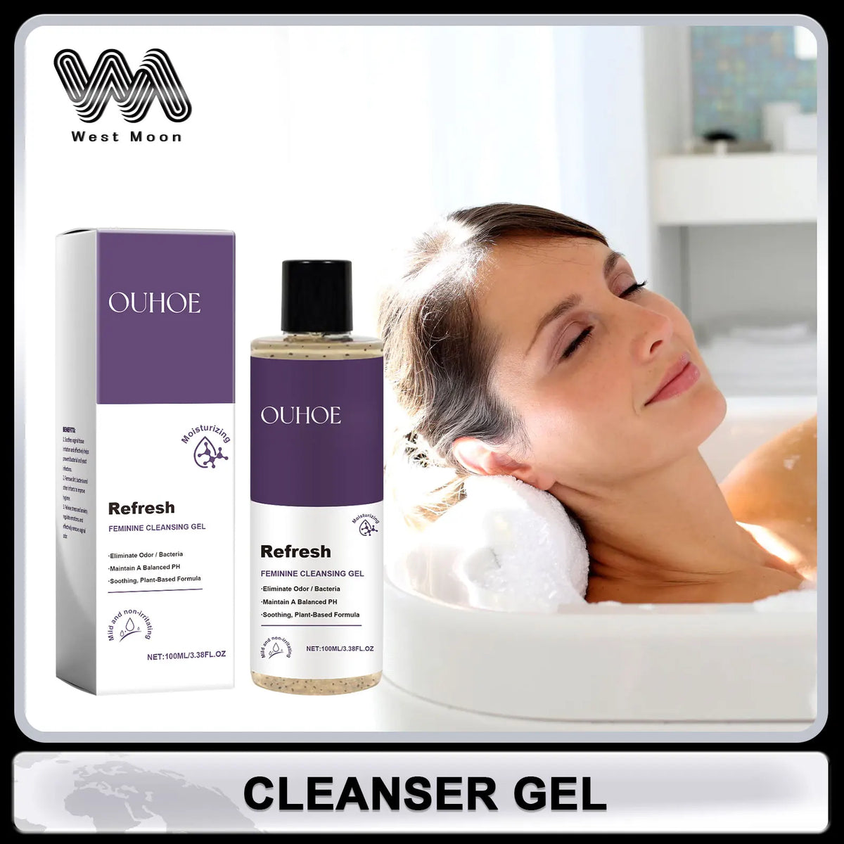 Feminine Wash Gel PH Balanced Long Lasting Moisturizing for Private Part Refreshing Cleansing Prevent Dryness Woman Healthy Care Outdoor Kinetics