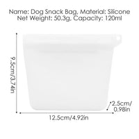 Silicone Dog Treat Pouch Dog Training Pouch Bag Sealable Training Treat Bag Training Treat Bag For Dogs Cats Pets Leashs Walking Outdoor Kinetics