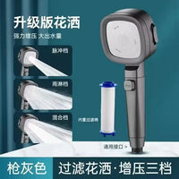 New 3 Modes High Pressure Shower Head Water Saving Shower Adjustable One-Key Stop Water Massage Sprayer Bathroom Accessories Outdoor Kinetics