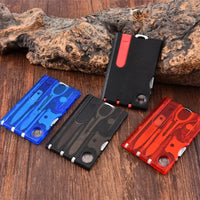 Nine-piece Multifunctional Tool Card Office Stationery Letter Opener Screwdriver Portable Outdoor Survival  Camping Gear OtdoorEdge Supply