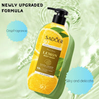 Lemon Shower Gel 400ml, Hypoallergenic, Alcohol-Free, Moisturizing, Nourishing for Skin Care, Refreshing and Oil-Controlling, Suitable for Use All Year Round, Easily Controls Oil and Cleanses Dirt through Rubbing, and Lasts f Outdoor Kinetics