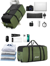 Outdoor Camping Picnic Equipment Storage Box, Tent Supplies Storage Box with Wheels, Large-Capacity Oversized Travel Bag OtdoorEdge Supply