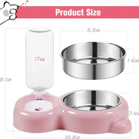 Keep Your Pet Hydrated and Well-Fed with This 2-in-1 Food and Water Bowl Set and Automatic Water Bottle! Outdoor Kinetics