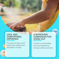 Cooling Spray for Body 50ml Summer Face Refreshing Mist Mint Scent Instant Cooling Spray for Adults Outdoor Activities Workout Outdoor Kinetics