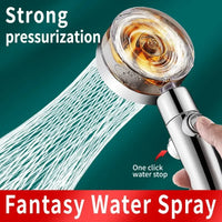 Propeller Shower Head Rainfall High Preassure Water Saving Bathroom Accessary Pressurized Nozzle Universal Adaptation Outdoor Kinetics