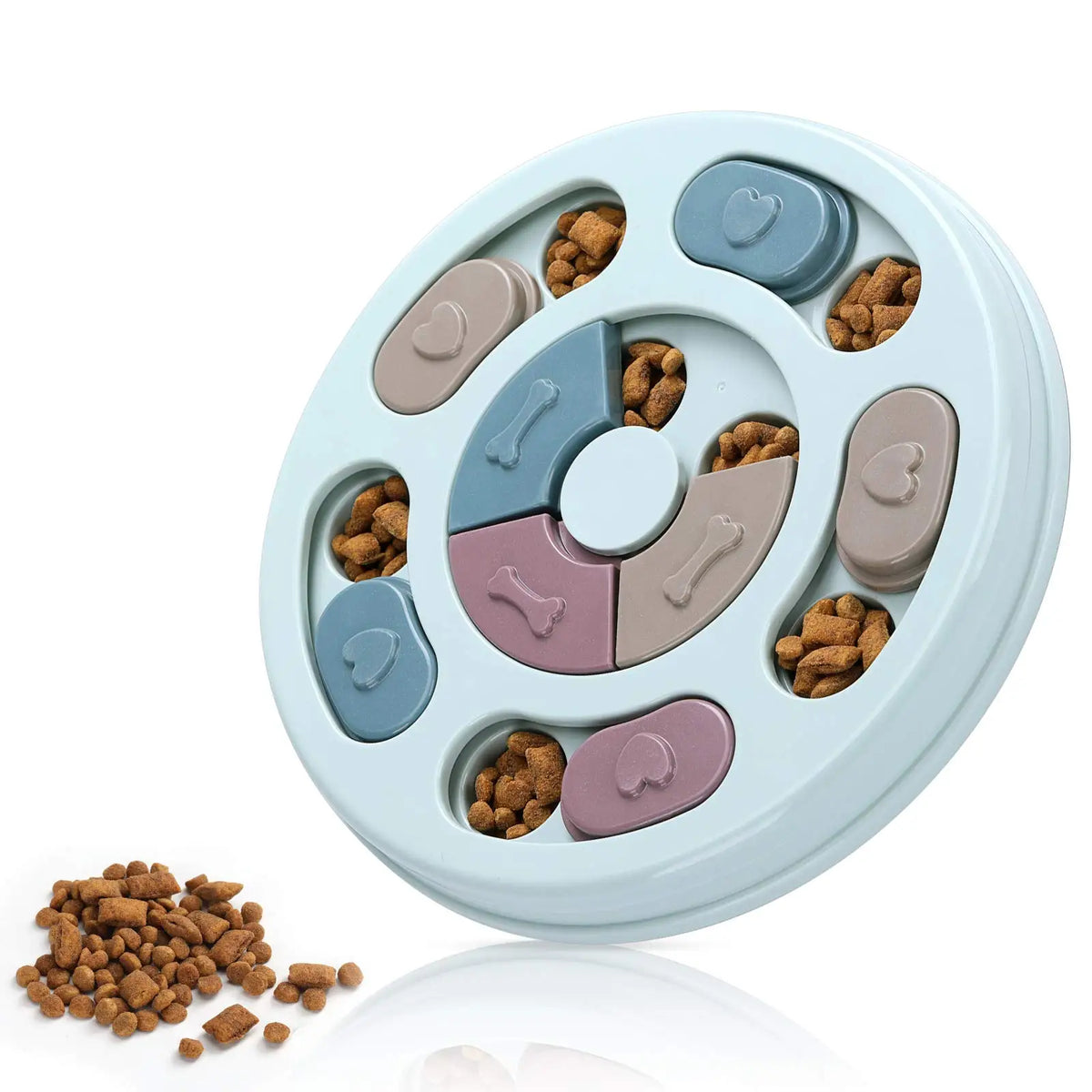 Dog Treat Puzzle Toy Food Dispenser IQ Training Mental Enrichment Slow Feeder Interactive Pet Game for Small Medium Large Dogs Outdoor Kinetics