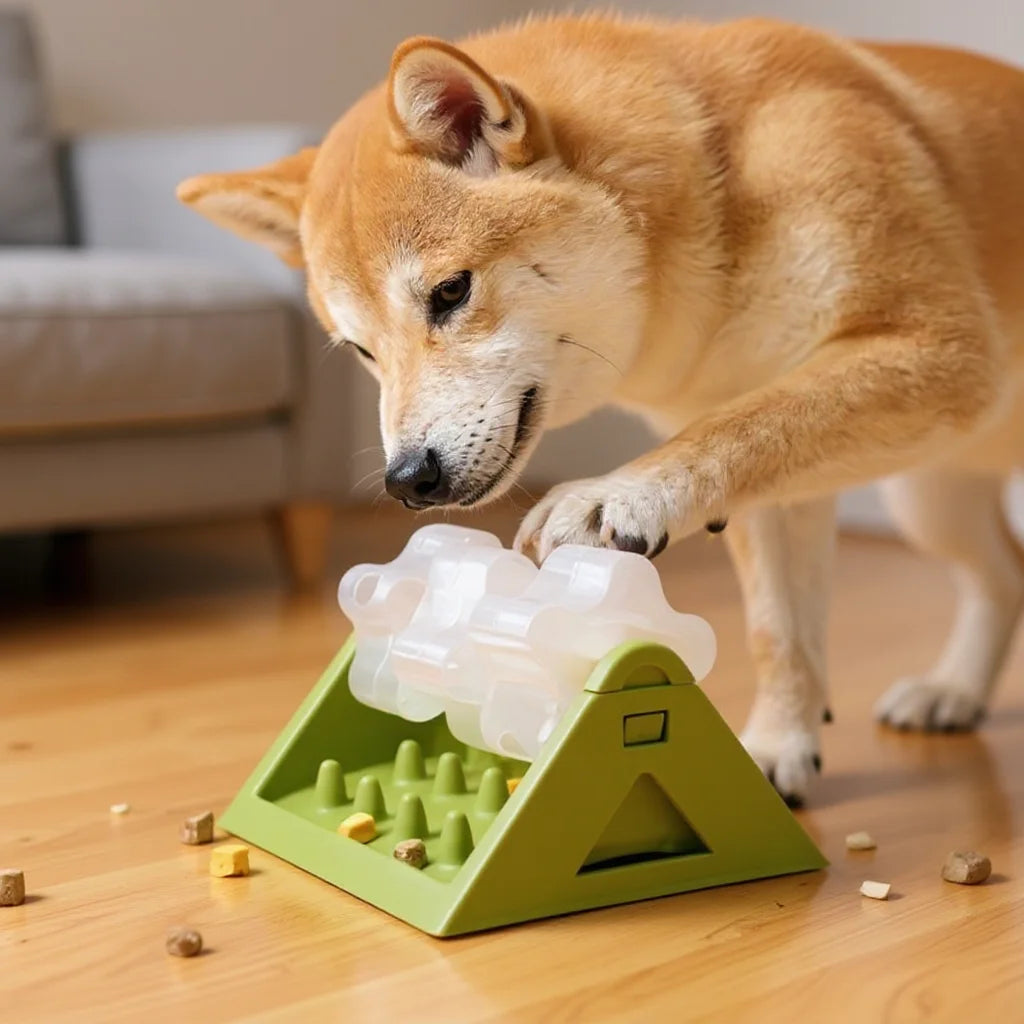 Interactive Dog Food Dispenser Toy - Puzzle Feeder with Leak-Proof Design, Slow-Feeding Design & Durable PP Material for Dogs Outdoor Kinetics