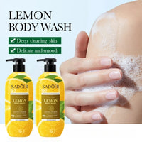Lemon Shower Gel 400ml, Hypoallergenic, Alcohol-Free, Moisturizing, Nourishing for Skin Care, Refreshing and Oil-Controlling, Suitable for Use All Year Round, Easily Controls Oil and Cleanses Dirt through Rubbing, and Lasts f Outdoor Kinetics