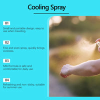 Cooling Spray for Body 50ml Summer Face Refreshing Mist Mint Scent Instant Cooling Spray for Adults Outdoor Activities Workout Outdoor Kinetics