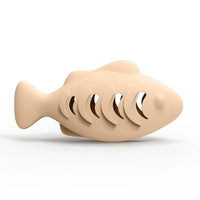 Interactive Cat Toy Food Dispenser for Indoor Cats Blue Treat & Catnip Stuffer Engaging Silicone Fish Chew Toy Dental Care Outdoor Kinetics