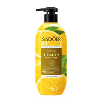 Lemon Shower Gel 400ml, Hypoallergenic, Alcohol-Free, Moisturizing, Nourishing for Skin Care, Refreshing and Oil-Controlling, Suitable for Use All Year Round, Easily Controls Oil and Cleanses Dirt through Rubbing, and Lasts f Outdoor Kinetics