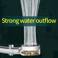 Propeller Shower Head Rainfall High Preassure Water Saving Bathroom Accessary Pressurized Nozzle Universal Adaptation Outdoor Kinetics