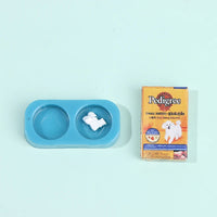 1/12 Dollhouse Miniature Pet Dog Cat Food with Bowl Kitchen Garden Decor Doll House Accessories Outdoor Kinetics