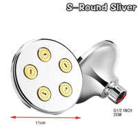High Pressure Rainshower Head Magic Water Flow Rainfall Shower Head Mini Top Spray Water- Saving Shower Bathroom Accessories Outdoor Kinetics