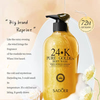 500ml24KPure Gold Body Wash Clean Long Lasting Fragrance Bath Foam Foam Bath Liquid Body Wash Shampoo Moisture Skin Clean Outdoor Kinetics