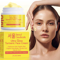 Turmeric Face Moisturizing Cream Hydrating Skin Nourishing Glow Locking Anti Oxidant Soothing Daily Facial Lotion Self Care Outdoor Kinetics