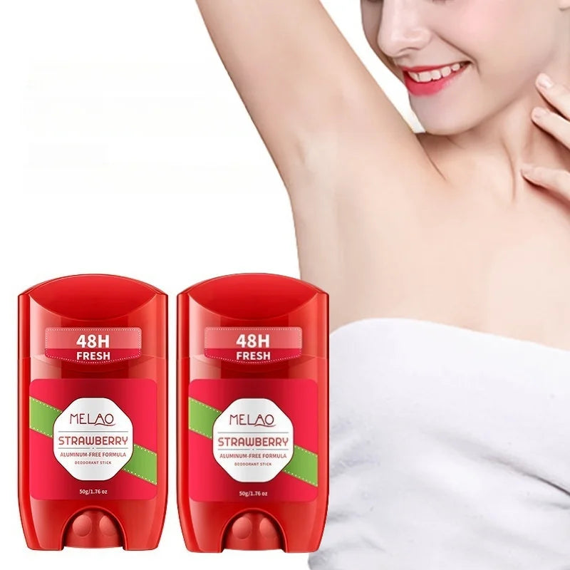 50g Strawberry-Flavored Deodorant Stick, Moisturizing and Deodorizing, with a Fresh Scent, Aluminum-Free, 72-Hour Long-Lasting Fragrance, Suitable for Daily Use on Underarms, Hands, Feet, and Body, with a Fresh Strawberry Sce Outdoor Kinetics