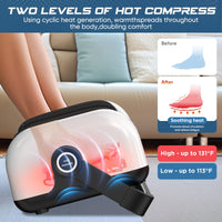 Electric Foot Massage Machine With Heat Remote Home Foot Calf Arm Three-in-one Massager Leg Beauty Machine Kneading Air Massager Outdoor Kinetics