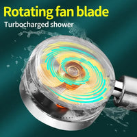 Propeller Shower Head Rainfall High Preassure Water Saving Bathroom Accessary Pressurized Nozzle Universal Adaptation Outdoor Kinetics