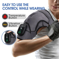 Electric Heating Shoulder Massage Belt Back Shoulder Brace Shoulder Support Adjustable Led Hot Compress Heating Shoulder Shawl Outdoor Kinetics