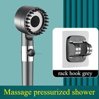 Shower Head with Filter High Pressure Shower Knobs Showers Head One-Key Stop Water Massage Shower System Bathroom Accessories Outdoor Kinetics
