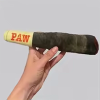 Funny Interactive Dog Toys Cigar Design Plush Squeaky Pet Toys Grinding Teeth Creative Chew Cool Stuffed Gifts for Dog Birthday Outdoor Kinetics