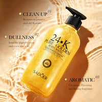 500ml24KPure Gold Body Wash Clean Long Lasting Fragrance Bath Foam Foam Bath Liquid Body Wash Shampoo Moisture Skin Clean Outdoor Kinetics