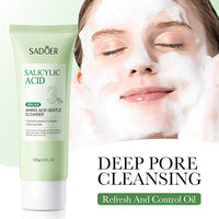 SADOER Salicylic Acid Facial Cleanser Face Wash Foam Face Cleanser Moisturizing Facial Cleansing Hydrating Skin Care Products Outdoor Kinetics