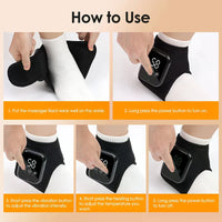 Foot Triple Method Massager, 3-in-1 Heated Foot & Ankle Wrap With Vibration And Compression Outdoor Kinetics