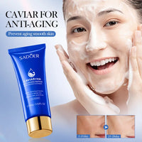 SADOER Caviar Facial Cleanser Face Wash Foam Face Cleanser Deep Cleansing Whitening Anti Wrinkle Moisturizing Skin Care Outdoor Kinetics