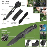 16 Pcs Survival Kit, Camping Gear & Equipment, Stocking Stuffers for Men, Outdoor Adventure Christmas Gifts OtdoorEdge Supply