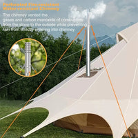 Wood Burning Portable Tent Stove With 6 Stainless Chimney Pipes S And B Enterprise