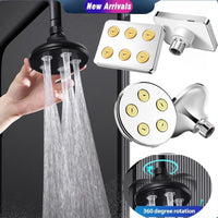 High Pressure Rainshower Head Magic Water Flow Rainfall Shower Head Mini Top Spray Water- Saving Shower Bathroom Accessories Outdoor Kinetics