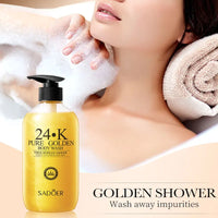 500ml24KPure Gold Body Wash Clean Long Lasting Fragrance Bath Foam Foam Bath Liquid Body Wash Shampoo Moisture Skin Clean Outdoor Kinetics
