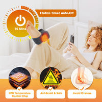 Electric Foot Massager Heated Vibration Cordless Ankle Wrap Portable Leg Care Relaxation Pad For Home Office Women Seniors Outdoor Kinetics