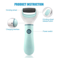 Electric Foot Grinder Dead Skin Remover Feet Scrubber Callus Shaver Remove Dry Dead Cracked Safe Foot Care Tool Outdoor Kinetics