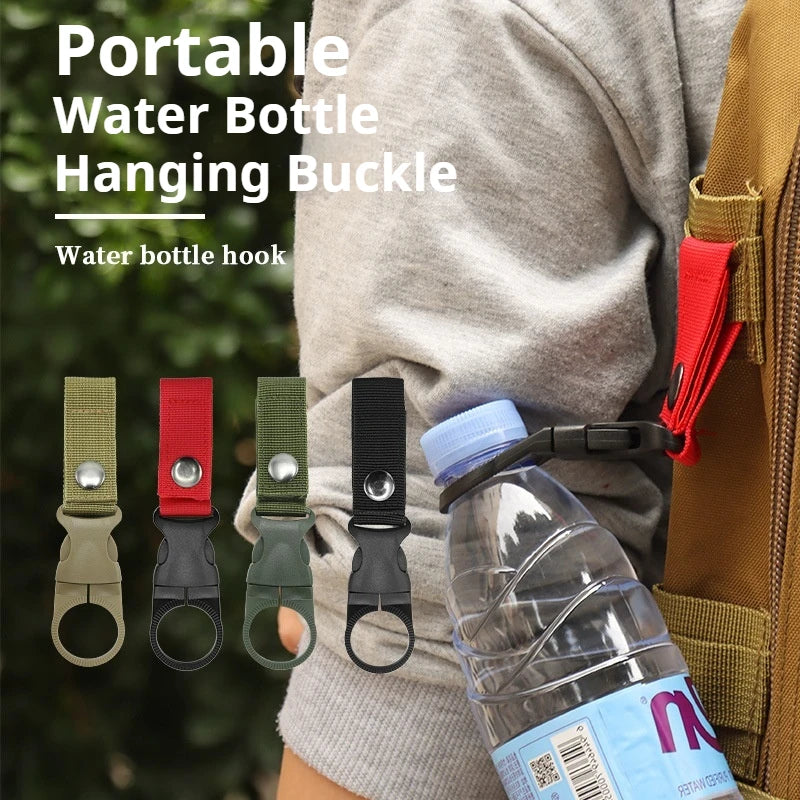 Tactical Nylon Water Bottle Holder Clip Durable Strap Hook for Outdoor Hiking Camping Gear OtdoorEdge Supply