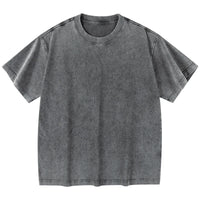 Men's Women Washed Vintage T-Shirts Street Hip Hop Retro Punk T Shirt Harajuku Casual Cotton Short Sleeve Couple TShirts Tees Outdoor Kinetics