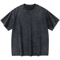Men's Women Washed Vintage T-Shirts Street Hip Hop Retro Punk T Shirt Harajuku Casual Cotton Short Sleeve Couple TShirts Tees Outdoor Kinetics
