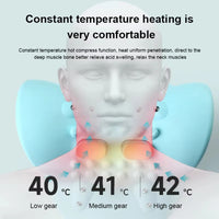 Heated Neck Traction Cervical Traction Device Pillow Electric Shoulder Massage Neck Massager Stretcher with Heat Outdoor Kinetics