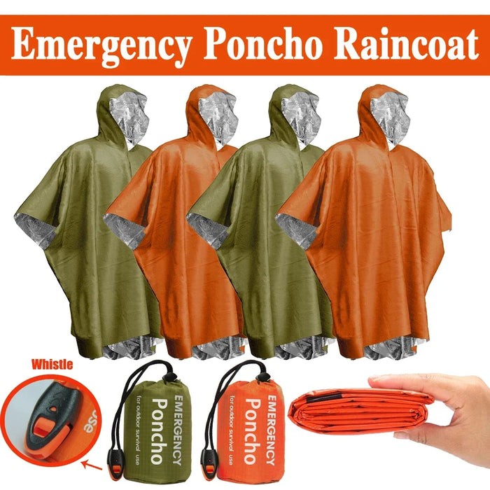 Emergency Rain Poncho Thermal Blanket Poncho Weather Proof Outdoor Survival Camping Gear Survival Gadgets OtdoorEdge Supply
