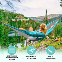 Camping Hammock Camping Accessories Gear for Outdoor Indoor with Tree Straps Nylon Lightweight Hammocks for Touring Hiking OtdoorEdge Supply