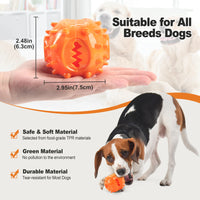 Dog Interactive Chew Treat Dispensing Ball - Self-Play, Boredom Relief, Bite-Resistant, Teeth Cleaning Pet Toy, Outdoor Kinetics