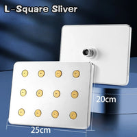 High Pressure Rainshower Head Magic Water Flow Rainfall Shower Head Mini Top Spray Water- Saving Shower Bathroom Accessories Outdoor Kinetics