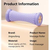 Foot Massager Massage Roller Yoga Massage Ball Plantar Fascia Roller Muscle Relaxation Care Plastic Manual Foot Massager Rollers Outdoor Kinetics