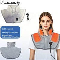 3 Heat Settings Heated Shoulder Wrap Smart NTC Control Fast Heated Electric Neck Warmer Washable Soft Hot Compress Heating Shawl Outdoor Kinetics