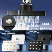High Pressure Rainshower Head Magic Water Flow Rainfall Shower Head Mini Top Spray Water- Saving Shower Bathroom Accessories Outdoor Kinetics