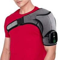 Electric Heating Shoulder Massage Belt Back Shoulder Brace Shoulder Support Adjustable Led Hot Compress Heating Shoulder Shawl Outdoor Kinetics