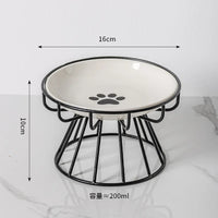 Pet Ceramic Bowl, High Footed Ceramic Cat Food Bowl, Snack Bowl, Anti Overturning Indoor & Outdoor Feeding Drinking Accessories Outdoor Kinetics