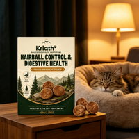 Kriath Freeze Dried Cat Treats Hairball Control Digestive Health Nutritional Balance Gentle Natural Ingredients Cat Supplement Outdoor Kinetics